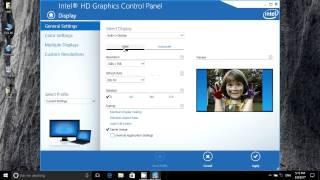 Intel HD graphics control panel windows 8 & 10