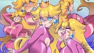 Princess Peach Space Suit [SPEEDPAINT] by Moxaji