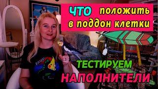 ЧТО ПОЛОЖИТЬ В ПОДДОН КЛЕТКИ | ТЕСТИРУЮ НАПОЛНИТЕЛИ ДЛЯ ПОПУГАЕВ