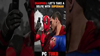 Let's take a selfie Superman,iam deadpool #marvel #dcunivers #trendingshorts #viralshorts