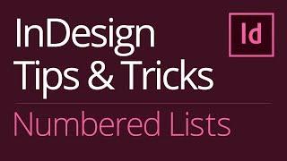 InDesign Numbered Lists | Right Align (Align on Period or Decimal Point)