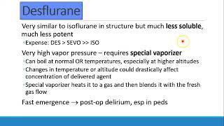 Pharmacology for Anesthesia   05 Clinical Pharmacology of Inhalational Anesthetics Part 2