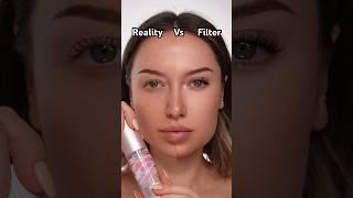 Reality vs Filter feel confident about your skin 🫶 Full makeup @MakeupRevolution