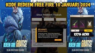 KODE REDEEM FREE FIRE!! KODE REDEEM FF TERBARU 10 Januari 2024 WORK