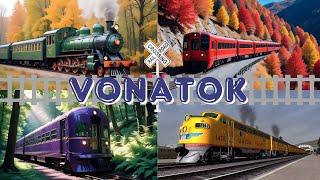 Vonatok -  Vonatos kvíz gyerekeknek. Gyertek és tanuljuk meg a színeket #vonatok #trains