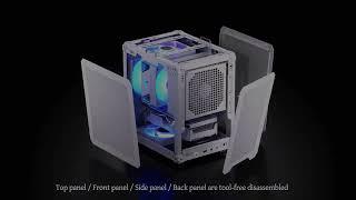 JONSBO C6-ITX BLACK ITX Handled Mesh PC Case, Simple Compact Desktop ITX Chassis,
