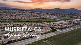 ASMR Golden triangle south (Murrieta) Highway Driving (No Talking, No Music) - California, US