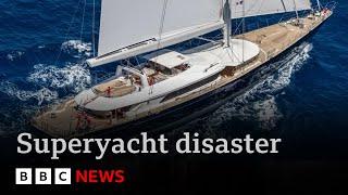 Tech tycoon among six missing as freak storm sinks luxury yacht in seconds | BBC News