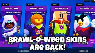 All The Halloween Skins Returning Back To Brawl Stars! (With Prices)