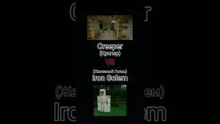 Creeper VS Iron Golem #minecraft #comparison