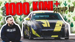 Kaktus i Nissan 350Z z V8 pod maską! ponad 1000 koni mechanicznych i 8s na 1/4 mili