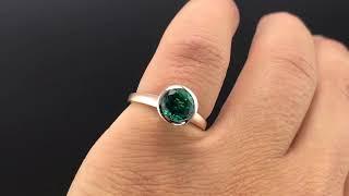 7mm Chatham Emerald engagement ring