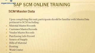 SAP SCM ONLINE TRAINING tutorial