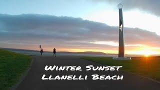 A Quick Sunset Walk At Llanelli Beach | January 2023 | #thereesfamilyadventures