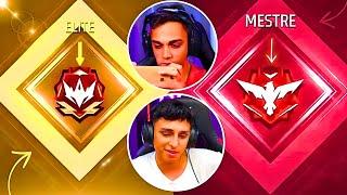 FREITAS E NOBRU DO MESTRE AO ELITE EM 1 DIA JOGANDO FREEFIRE NO CELULAR "MOBILE") MELHOR SENSI