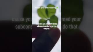 Today is going to be a Great Day  #GreatDay #FourLeafClover #LuckyCharmDon #Affirmations #GoodDay