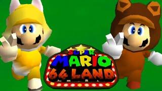 Cat and Tanooki Mario in Mario 64! - SM64 Land Part 1