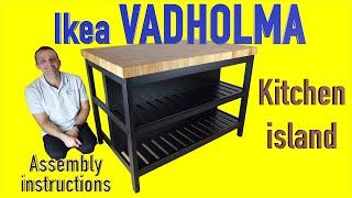 Ikea VADHOLMA Kitchen island Assembly instructions