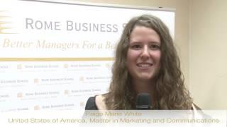 Paige Marie White's experience - Rome Business School