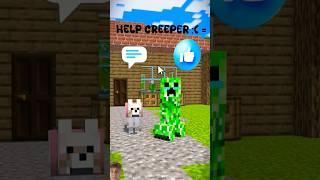 Help creeper pls #trending #minecraft #monsterschoolanimation #minecraftshorts #creeper #herobrine