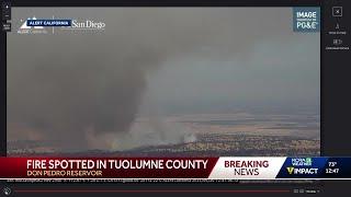 Heavy smoke pours from wildfire that started in Northern California