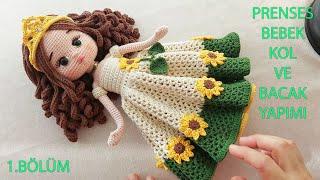 Prenses Bebek Bacak ve Kolların yapımı PART 1 (English subtitle) (crochet amigurumi tutorial)