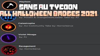 How to get all Halloween 2021 Badges in Sans Au Tycoon