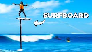 We Tried The WORLD’S TALLEST Surfboard!