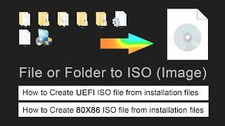 How to create ISO from File or Folder, ( Windows installation file to bootable ISO )