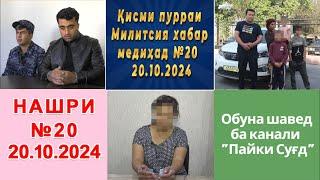 Қисми пурраи Милитсия хабар медиҳад №20  20.10.2024