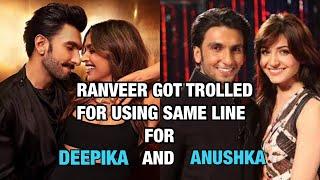 Ranveer Singh's Same Script for Anushka and Deepika. Koffee with Karan Season 8