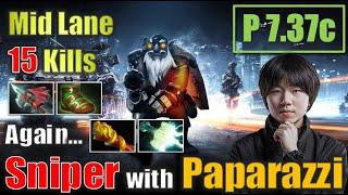 Again and Again ... Paparazzi Sniper Mid 15 Kills #dota2 #gameplay4k #patch737c