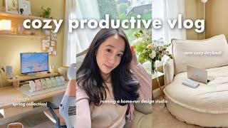 Cozy Productive Vlog | Morning Routine, Reading Nook, Small Business Life, Unwinding w/ LEGOs