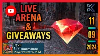 Raid: Shadow Legends - Live Arena Top 1 IPR DocMarroe - GiveAway Saturday!