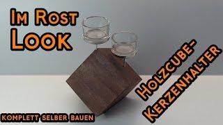 Basteln mit Holz: Einen Kerzenständer für die Tischdeko