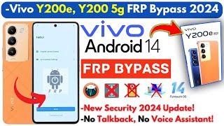 -Vivo FRP Bypass 2024 Without PC -Vivo Y200e | Y200 5g Frp Google Account -New Security 14 Update!