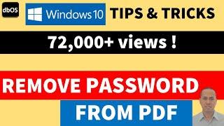 Remove Password from PDF | Password Removal from a PDF