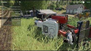 Фермер симулятор 2019.  аварии, баги, фейлы, приколы .  Farming Simulator 2019 (#2)