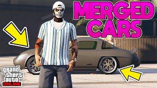 GTA 5 CAR 2 CAR MERGE GLITCH CARS SHOWCASE WITH MERGE F1 BENNY WHEELS ANY CAR 1.61