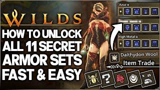 Monster Hunter Wilds - How to Unlock ALL 11 Hidden Armor Sets FAST - Best Set & Special Item Guide!