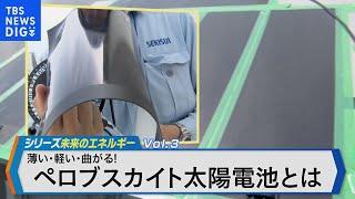 厚さ1ミリ、折り曲げ可能！次世代の太陽電池「ペロブスカイト」とは？【Bizスクエア】 | TBS NEWS DIG