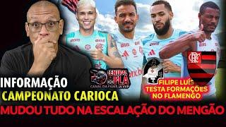 MUDOU TUDO NA ESCALAÇÃO DO FLAMENGO | FILIPE LUÍS TESTA DIFERENTES FORMAÇÕES CONTRA O VASCO