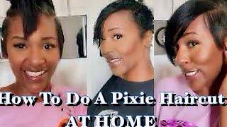 MY FIRST TIME CUTTING MY HAIR INTO A PIXIE CUT | PIXIE HAIRCUT TUTORIAL