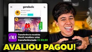 R$400/dia AVALIANDO GAMES!? GAMEBUCKS PAGOU NO PIX?