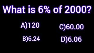 What is 6 percent of 2000?-Math Percentage