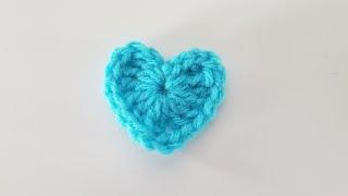 How to Crochet a HEART (mini size) - For Absolute Beginners