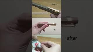 cleaning Kaweco Brass Sport with ketchup