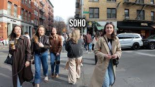 New York City, 4K Walking Tour, Windstorm In SOHO, Manhattan