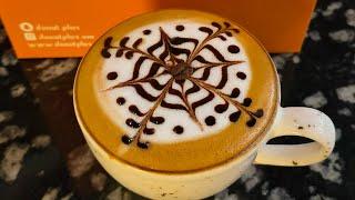 makin cappuccino with chocolate souce #coffee latte art by Vishal YouTube channel 