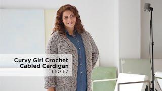 Curvy Girl Crochet Cabled Cardigan